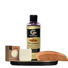 Combo-Milk Glycrine Soap+Neem Wood Comb+Herbal Shampoo